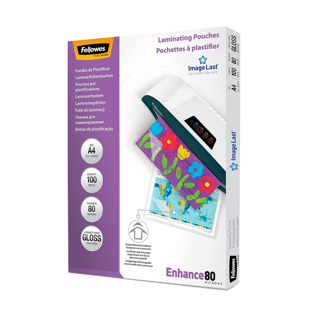 100 FUNDAS DE PLASTIFICAR A4 DE 80 MICRAS
